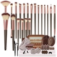 thumbnail image 1 of Juego de brochas de maquillaje GZIXBDA 48 piezas sintéticas con bolsa para principiantes, 1 of 9