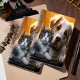 thumbnail image 5 of Spiral Notebook,College Ruled Journal,8.26" x 5.71" 50 Sheets/100 Pages,2 Pack - Cute Cat And Dog Sitting together on The Table, 5 of 7