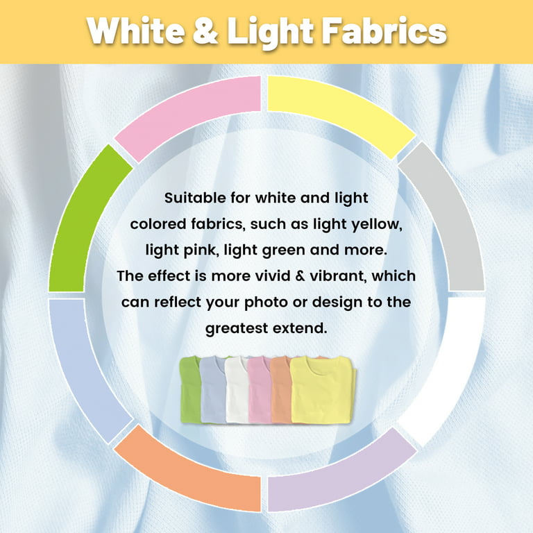 TransOurDream Heat Transfer Paper for Polyester & Cotton Fabrics (FindX,  8.5x11, 20 Sheets) Iron on Transfer Paper for Dark T Shirts Printable Heat