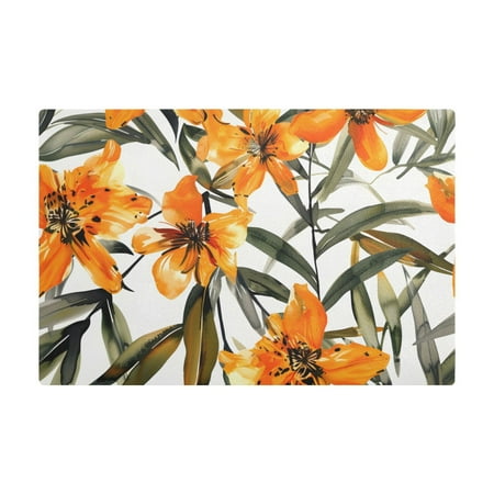 

Dish Drying Mat Microfiber Kitchen Dish Pad Counter Absorbent Drainer Rack 12 x18 Floral Flowers