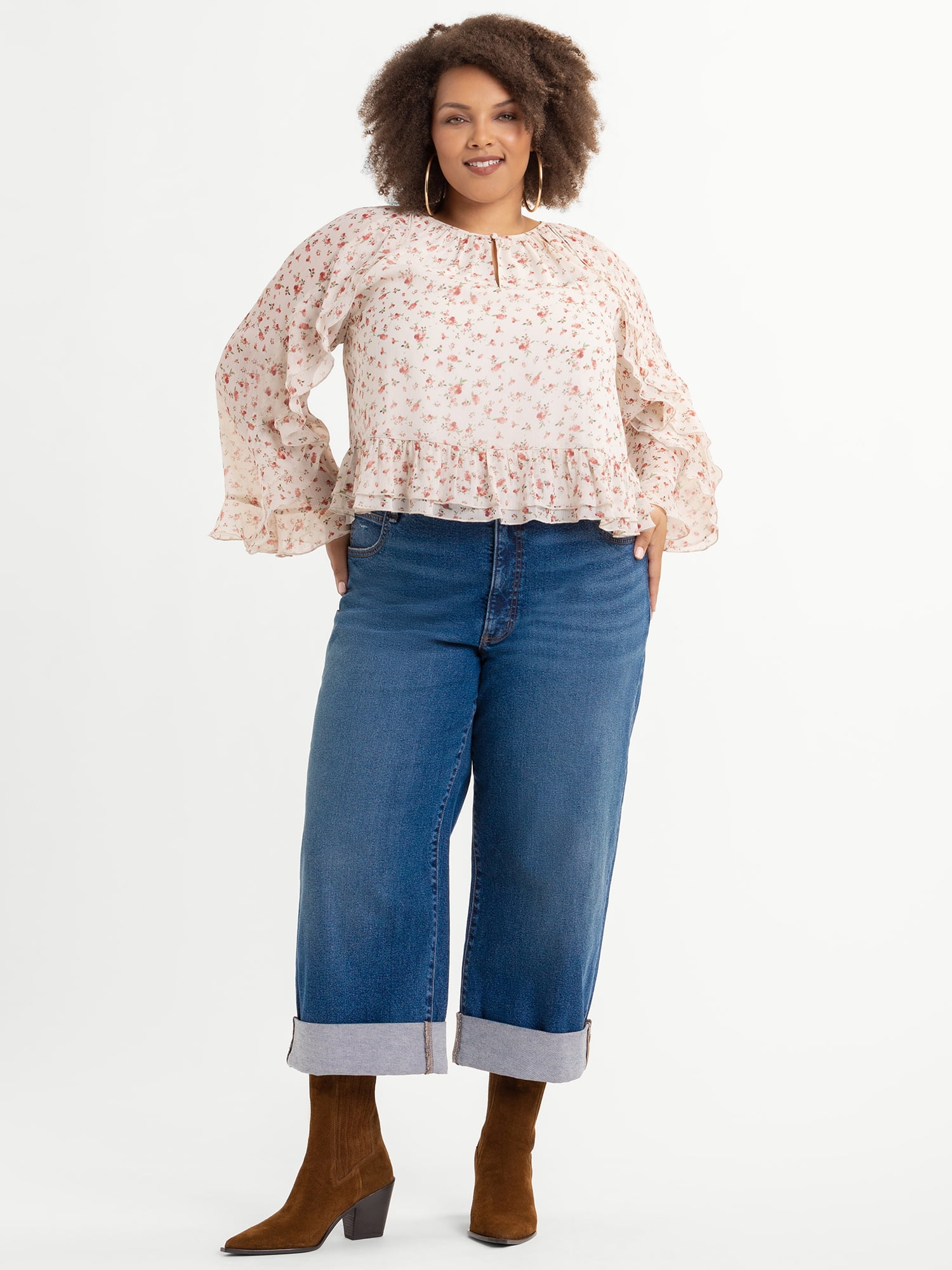 Jessica Simpson Women's Plus Size Ella Shirt, Sizes 0X-4X