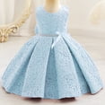 thumbnail image 1 of Vestido de niña de un año de encaje, vestido de princesa para niña de las flores, lazo, disfraz de pasarela, 1 of 6