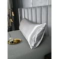 thumbnail image 2 of Move Over Grey Satin Body Pillowcase, Silky Body Pillow Cover 20x54 inch, Satin Microfiber Pillow Case, 2 of 8