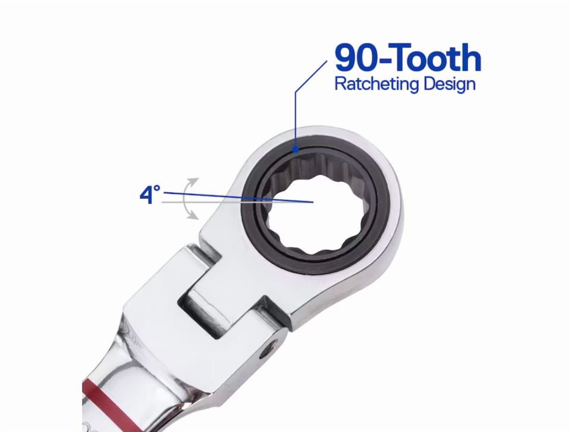Kobalt 8-Piece Set Standard (SAE) Flexible Head Ratchet Wrench