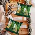thumbnail image 5 of Christmas Pillow Covers 18x18 Inch Set of 2 Christmas Tree Green Decorative Throw Pillow Covers Winter Holiday Cushion Cases Decor for Home Couch Sofa, 5 of 6