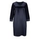 thumbnail image 5 of TaTaai Satin Relaxed Fit Dress for Women, 3/4 Sleeve V-Neck Casual Midi Dress, Solid Color Loose Tunic Dress, Spring Summer Office Casual Gift, 5 of 7