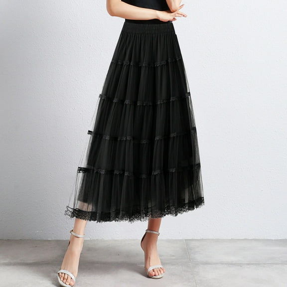 Women Mid Length Skirt Dance Party A Line High Waisted Lace Skirt Holiday Party Half Skirts plus Size Midi Skirt Satin Midi Skirts Plaid Skirt Set Womens Skirts for Summer Skirts for Teen Girls Winter