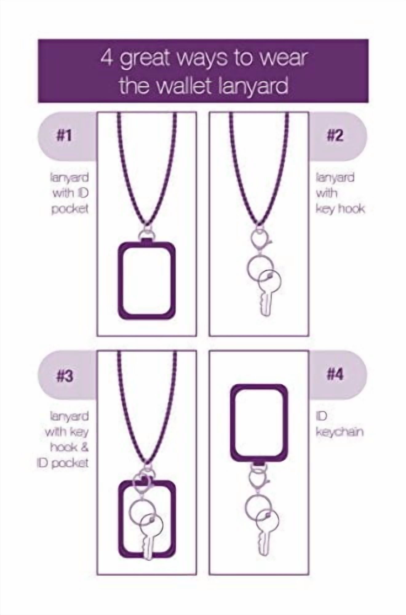 BOOJEE BEADS 4 in 1 Lanyards for Women 19" Chain Lanyard Id Holder with an Id Pocket & key chain for Office Workers Doctors Nurses Teachers Students Jewelry lanyards for Id Badges (Coco)
