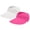 Pink, variant on Helii Women Ponytail Sun Hat 2 Pack, Wide Brim Visor Crownless Breathable Elastic Cap with Pleated Design, Foldable Packable Beach Running Travel Hat Black,One Size