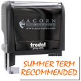 thumbnail image 1 of Large Self-Inking Summer Term Recommended Stamp, Trodat Printy 4913, Press and Print Stamping, Impression Size 7/8" x 2-1/4", Up to 10,000 Impressions - Orange Ink, 1 of 10
