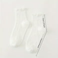 thumbnail image 4 of 6 Pairs Women's Ruffle Socks Cute Ankle Socks Super Soft Breathable Cool Frilly Socks For Mary Jane Shoes, 4 of 6