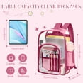 thumbnail image 3 of DAKIMOE Clear Backpack Heavy Duty Stadium Approved PVC Transparent Backpacks for Adults School Travel, 3 of 7
