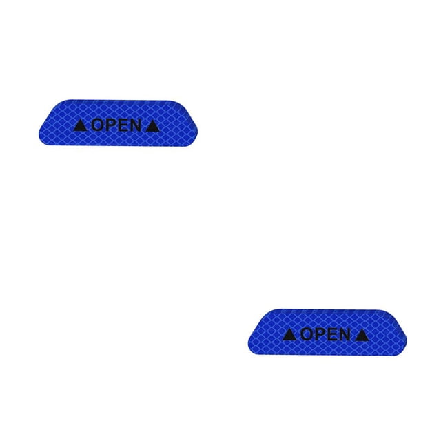 Unatoiry 4 Pcs/Ensemble Autocollants de Porte de Voiture Ruban d'Avertissement Auto Extérieur Ruban Réfléchissant Accessoires Auto Extérieur Panneau Ouvert Bande Réfléchissante de Sécurité Bleu 2Ensemble
