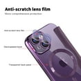 thumbnail image 6 of Cutyskin for iPhone 15 Plus Flip Wallet Case, Built-in Camera Lens Protector [Compatible with MagSafe] Plating Transparent Business PU Leather RFID Blocking Credit Card Slots Phone Case,Purple, 6 of 7
