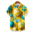 thumbnail image 4 of VBTAPA Mens Spring Shirts Happy Easter Day Rabbit Eggs Print Button Down Shirt Short Sleeve Hawaiian Beach Party Tops Limited Time Sales Multicolor XXXXXL, 4 of 6