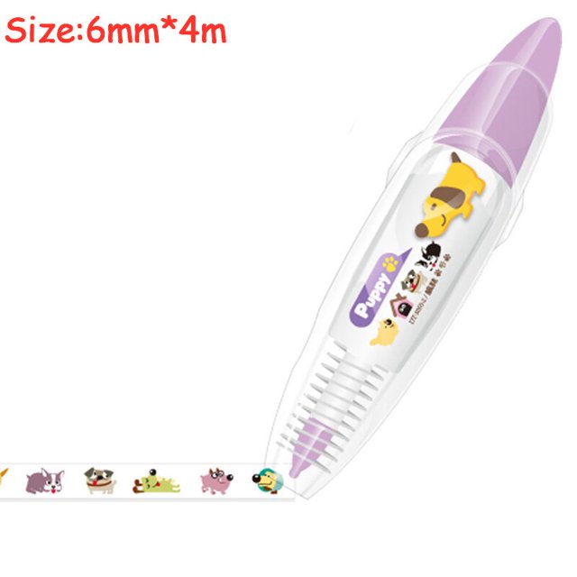 Cinturón de corrección Kawaii, accesorios Kawaii, pegatinas decorativas de cuenta de mano para niñas, marcador, bolígrafo, papelería escolar, suministros de oficina