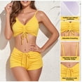 thumbnail image 2 of Maillot de Bain Deux Pièces pour Femmes, Bikini Ajustable à Cordon Côtelé, 2 of 8
