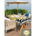 thumbnail image 5 of Outdoor Tablecloth with Umbrella Hole for Patio/Picnic/Party/Camping, Summer Lemon Waterproof Table Cloth Rectangle Table Cover Washable, Farmhouse Yellow Fruit Plaid Wooden Grain (60"x 120"), 5 of 8