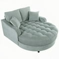 thumbnail image 3 of Modern 55" Chaise Lounge Sofa Bed with Chenille Upholstery for Living Room, 3 of 26