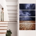 thumbnail image 1 of Dramatic Cloudy Sky over Drought Land - Extra Large Landscape Canvas Art, 1 of 3
