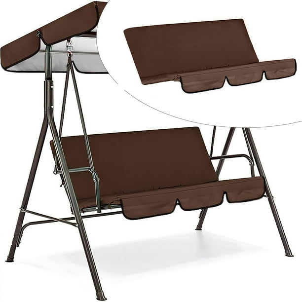 Funda para asiento de columpio, protección de ín para silla de columpio, protección para patio, hamaca, protector para banco, protector Café Macarena Funda de asiento de columpio