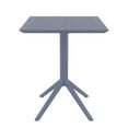 thumbnail image 3 of Compamia Sky Table Pliante Carrée 24 Pouces en Résine de Polypropylène avec Dessus Pliant, Gris Foncé (1 Unité), 3 of 8