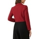 thumbnail image 3 of CHAQUETA BLAZER CORTA INSPIRE CHIC PARA MUJER CON SOLAPA NOTCHED, BLAZERS CASUALES DE OFICINA XS ROJO, 3 of 6