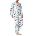 thumbnail image 2 of Fotbe cute winter Gnome Pijama de Hombre con Estampado de Manga Larga, Conjunto de 2 Piezas, Ropa de Dormir Suave y Cómoda con Bolsillos-Medium, 2 of 7