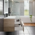 thumbnail image 6 of Eviva Joy 36" Maple Wall Mount Bathroom Vanity w/ White Integrated Top, 6 of 7