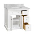 thumbnail image 6 of Sydney 36" Bathroom Vanity with White Cabinet and Carrara Marble Top, 6 of 6
