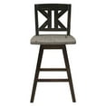 thumbnail image 2 of Lexicon Amsonia K-back Counter Height Dining Swivel Chair in Black (Set of 2), 2 of 5