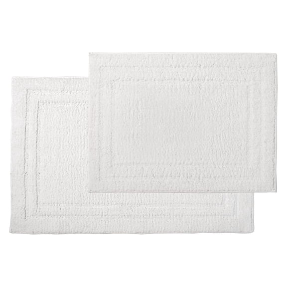 Bibb Home 2 Piece Microfiber Shag Bath Mat Set