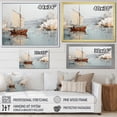 thumbnail image 4 of Designart "Coastal Port In Minimalist Style III" Port Landscape Canvas Prints, 4 of 7
