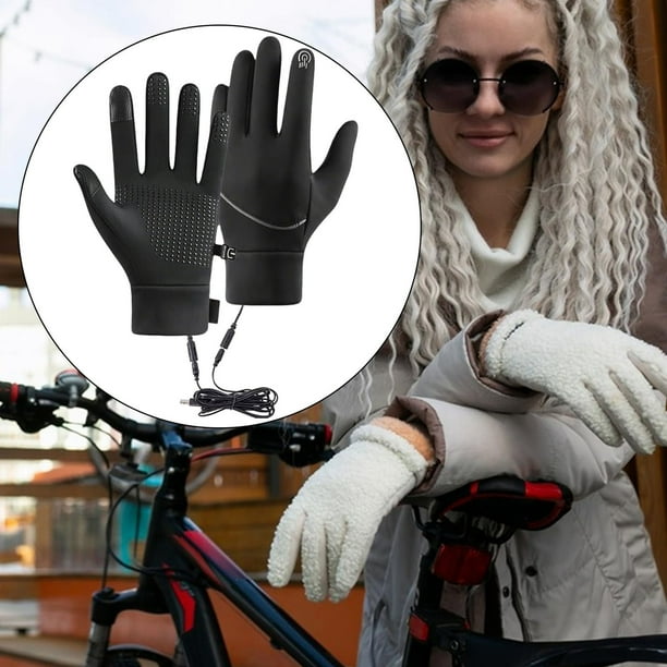 Pisexur Batería de cocina Guantes calefactables para hombre y mujer, con pantalla táctil, impermeables, con USB, para invierno, para conducir, ciclismo, caza y sender para la cocina del hogar