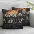 thumbnail image 3 of PHYHOO Retro Wood Xmas Decoration Throw Pillow Case Linen I'm Dreaming White Christmas Quote Saying with Winter Snowflake Pattern Pillow Cover Home Sofa Cushion Cover White, 3 of 5