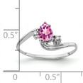 thumbnail image 2 of Primal Gold 14 Karat White Gold 6x4mm Pear Pink Sapphire and Diamond Ring, 2 of 4