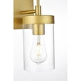 thumbnail image 4 of Living District Benny 1-Light Iron & Glass Bath Sconce in Brass/Clear, 4 of 12