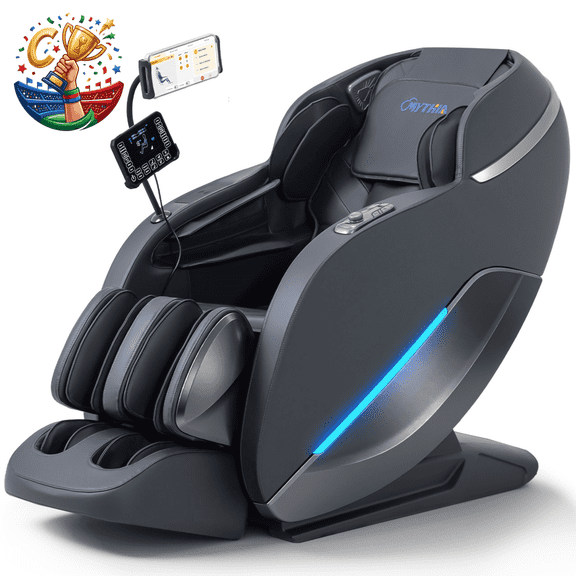 2026 4D Massage Chair,Full Body Zero Gravity with SL Track,Heat, AI Control,12 Auto Programs,Black