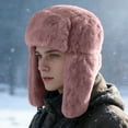 thumbnail image 4 of yocbz Winter Ushanka Russian Trapper Hats with Ear Flaps, Warm Full Hood Earflap Hat for Men and Women Windproof Fluffy Hats, E, 4 of 9