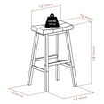 thumbnail image 2 of Pemberly Row 29.69" Solid Wood/Faux Leather Stool in Antique Walnut/Black, 2 of 2