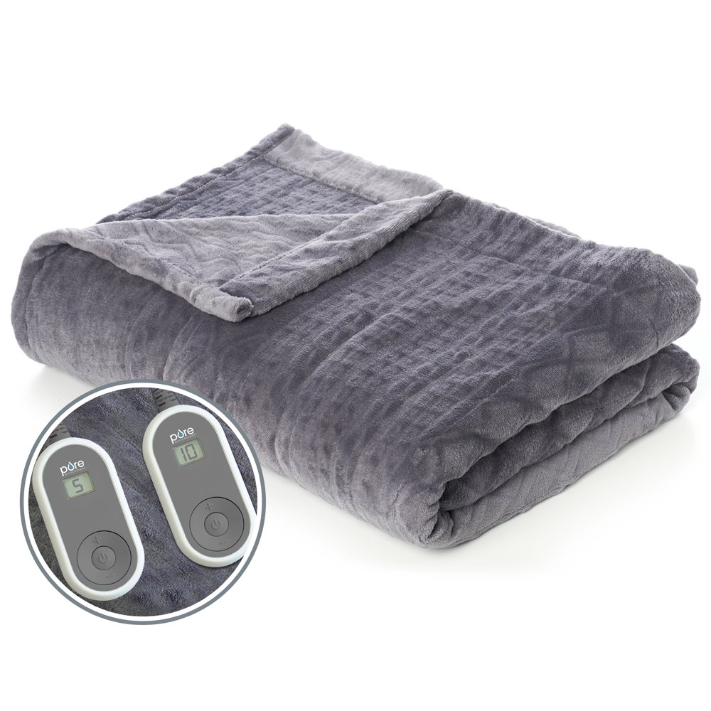 Pure Enrichment PureRelief Radiance Deluxe Heated Blanket with