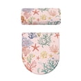thumbnail image 5 of HELLHERO Stretch Adjustable Elastic Bottom Elastic Fabric Toilet Dust Cover Set Bathroom Accessories Stretchy Fabric Easy to Install 17"x21" 2 Piece, 5 of 8
