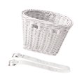 thumbnail image 1 of S SERENABLE Kid's Front Handlebar Bike Basket Imitation Rattan Easily Install Detachable White, 1 of 9
