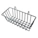 thumbnail image 2 of Cesta colgante de alambre de metal para montaje en pared, organizador decorativo de almacenamiento y exhibición para baños y dormitorios de estudiante Negro, 2 of 9