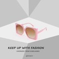 thumbnail image 2 of Gafas de sol cuadradas grandes vintage para mujer, moda, formas grandes, 10, 2 of 4