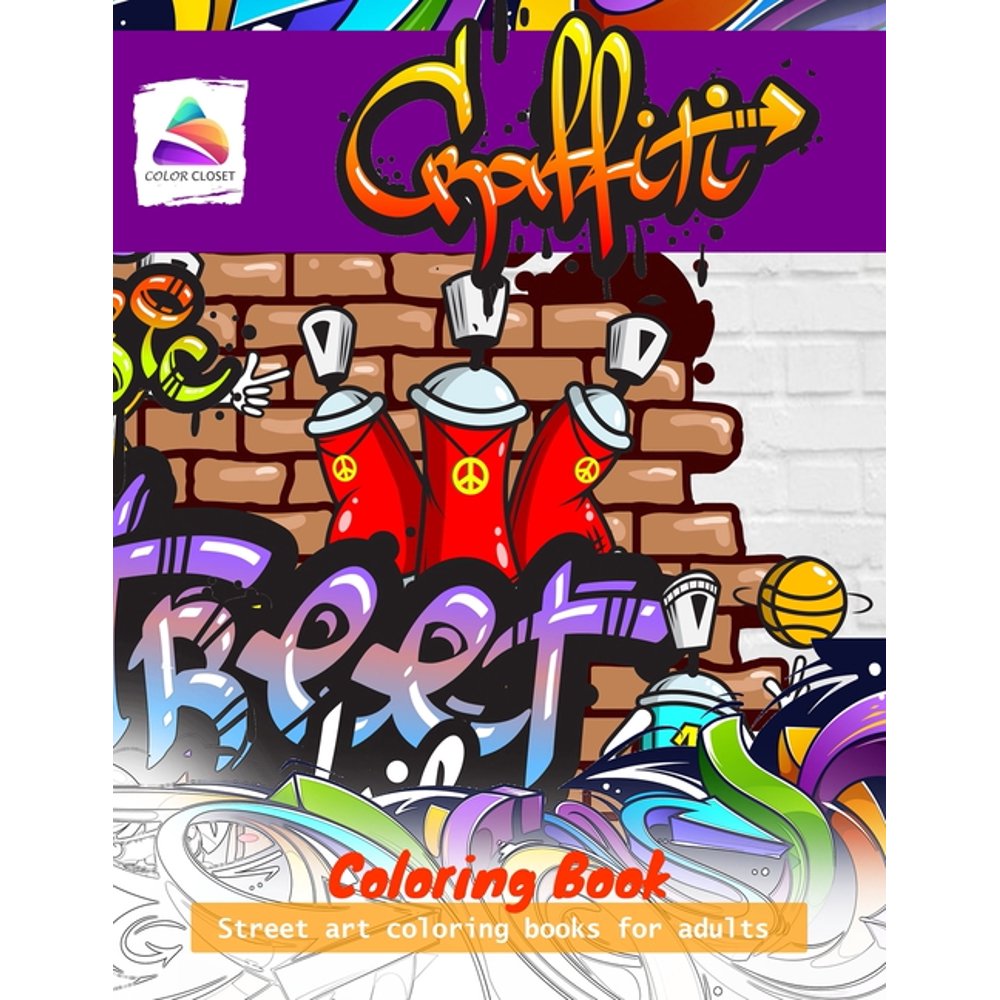 Graffiti Coloring Book Street art coloring books for adults