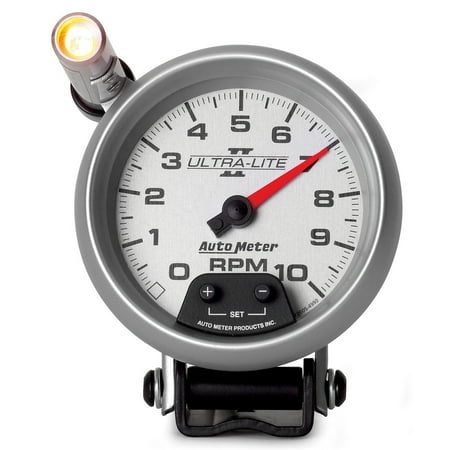 Auto Meter 4990 Ultra-Lite II 3-3/8 10000 RPM Pedestal Mount Mini-Monster Tachometer