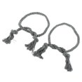 thumbnail image 1 of 1 Par De Retenciones Tiebacks Para Cortinas De Cortina Opaca Para Ventanas (longitud Total De 34 Pulgadas) gris Soledad Cuerda de cortina Tieback, 1 of 6