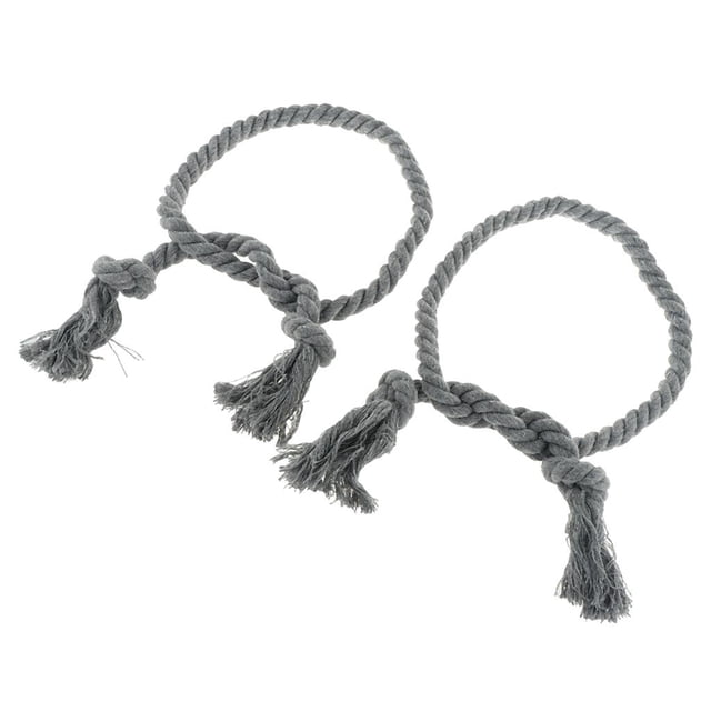 1 Par De Retenciones Tiebacks Para Cortinas De Cortina Opaca Para Ventanas (longitud Total De 34 Pulgadas) gris Soledad Cuerda de cortina Tieback