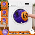 thumbnail image 6 of decorUhome Round Halloween Fitted Tablecloth for 36"-44" Tables, Washable Picnic Table Cover with Elastic, Washable Reusable Table Cloth for Party, Dining, Ghost Pumpkin, 6 of 6